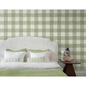 Herb Bebe Gingham Paper Unpasted Nonwoven Wallpaper Roll 60.75 sq. ft.