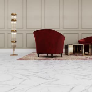 GlueCore Whitestone 22 MIL x 12 in. W x 24 in. L Glue Down Waterproof Vinyl Tile Flooring (36 sqft/case)