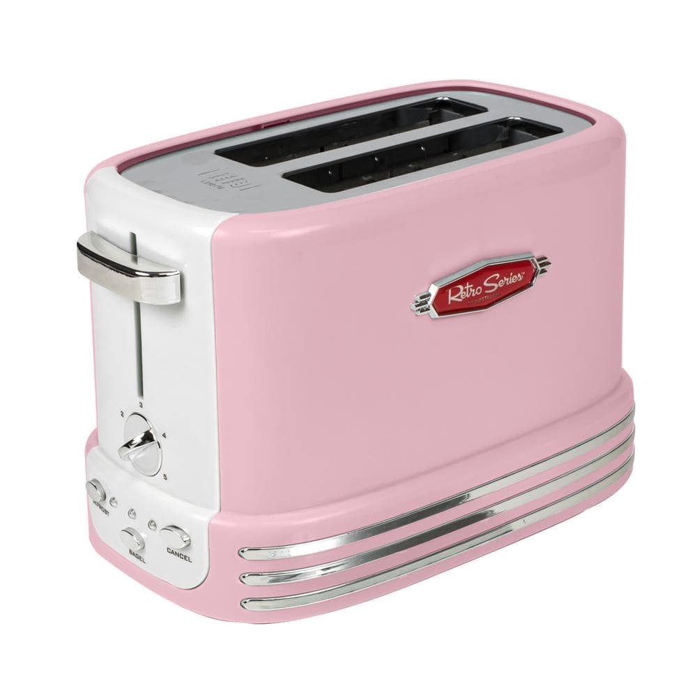 Bella 2 Slice Pink Toaster 900 Watt Bagel Gluten Free, Reheat Function NEW
