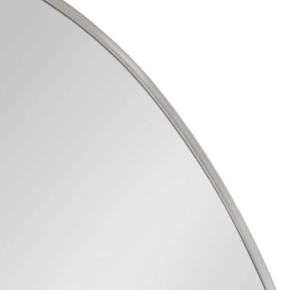 Zayda 24x36 Silver Aluminum Oval Bathroom Mirror