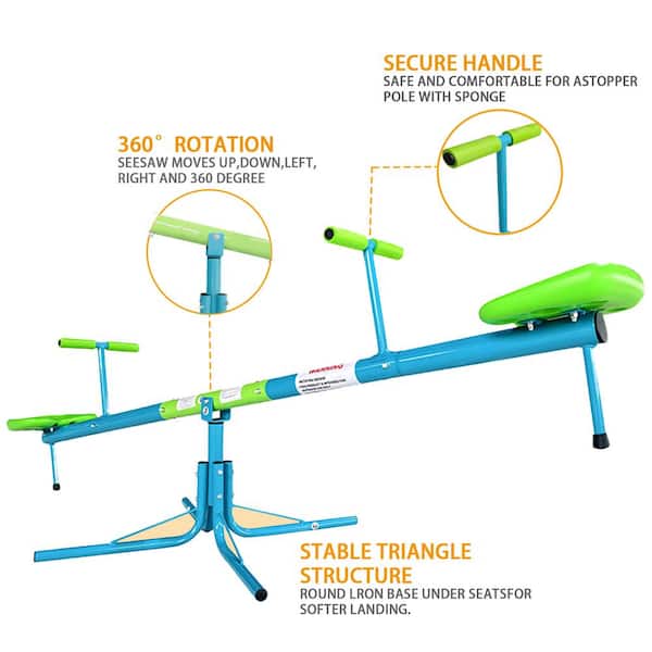 Antique Blue Kids Outdoor Play Equipment Upgraded Seesaw Antique Blue Kids Outdoor Play Equipment Upgraded Seesaw