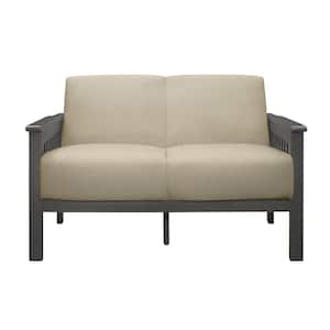 Copley 49.5 in. W Light Brown Textured Fabric Loveseat