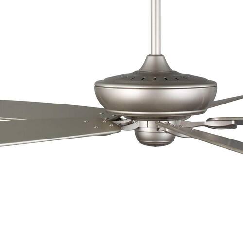 Kennedale 72 in. Indoor/Outdoor Painted Nickel Transitional Ceiling Fan with Remote Included for Great Room or Porch Progress Lighting Ceiling Fans Without Lights