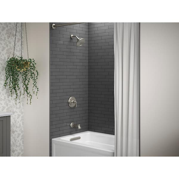 Capilano Single-Handle 3-Spray Tub and Shower Faucet in Vibrant Brushed Nickel (Valve Included)