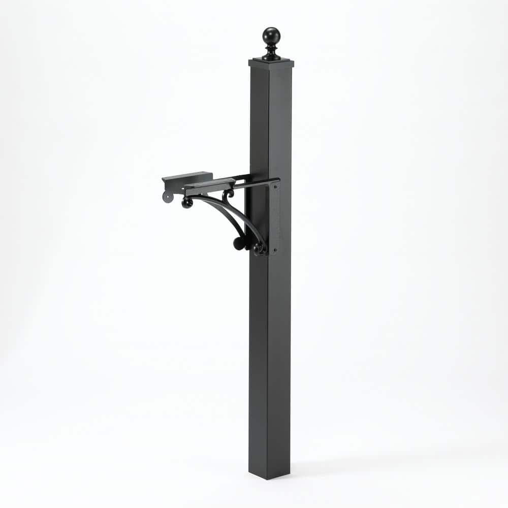 UPC 719455160190 product image for Deluxe Mailbox Post and Brackets in Black | upcitemdb.com