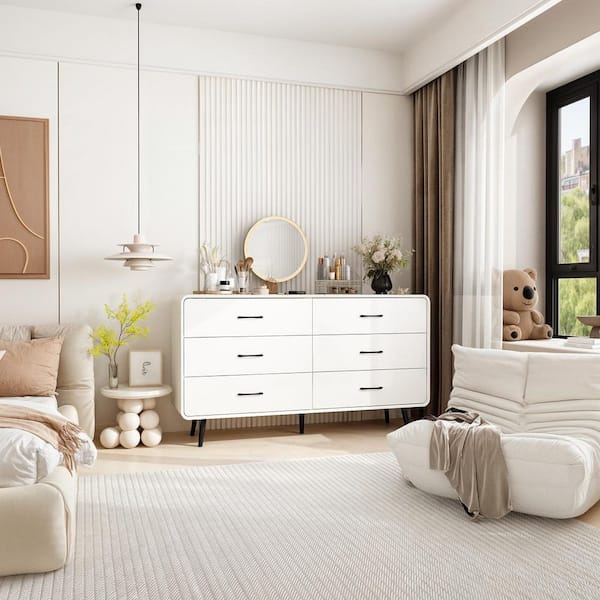 Have a question about FUFU&GAGA White 6 Drawer 54.9 in. W Dresser