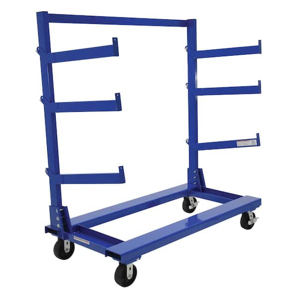 Vestil 31.6 in. x 62.5 in. x 64.8 in. Portable Cantilever Cart