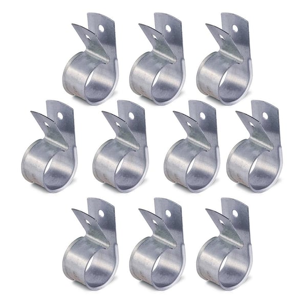 PLUMBFLEX 1-1/2 in. Steel Cable Clamp; Hangs Tubing, Wiring, Ropes, for PEX, Plumbing, Marine, Automobile; Galvanized (10 Pack)