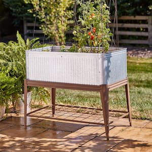 Vintage Steel Stand Up Garden Planter with Stand