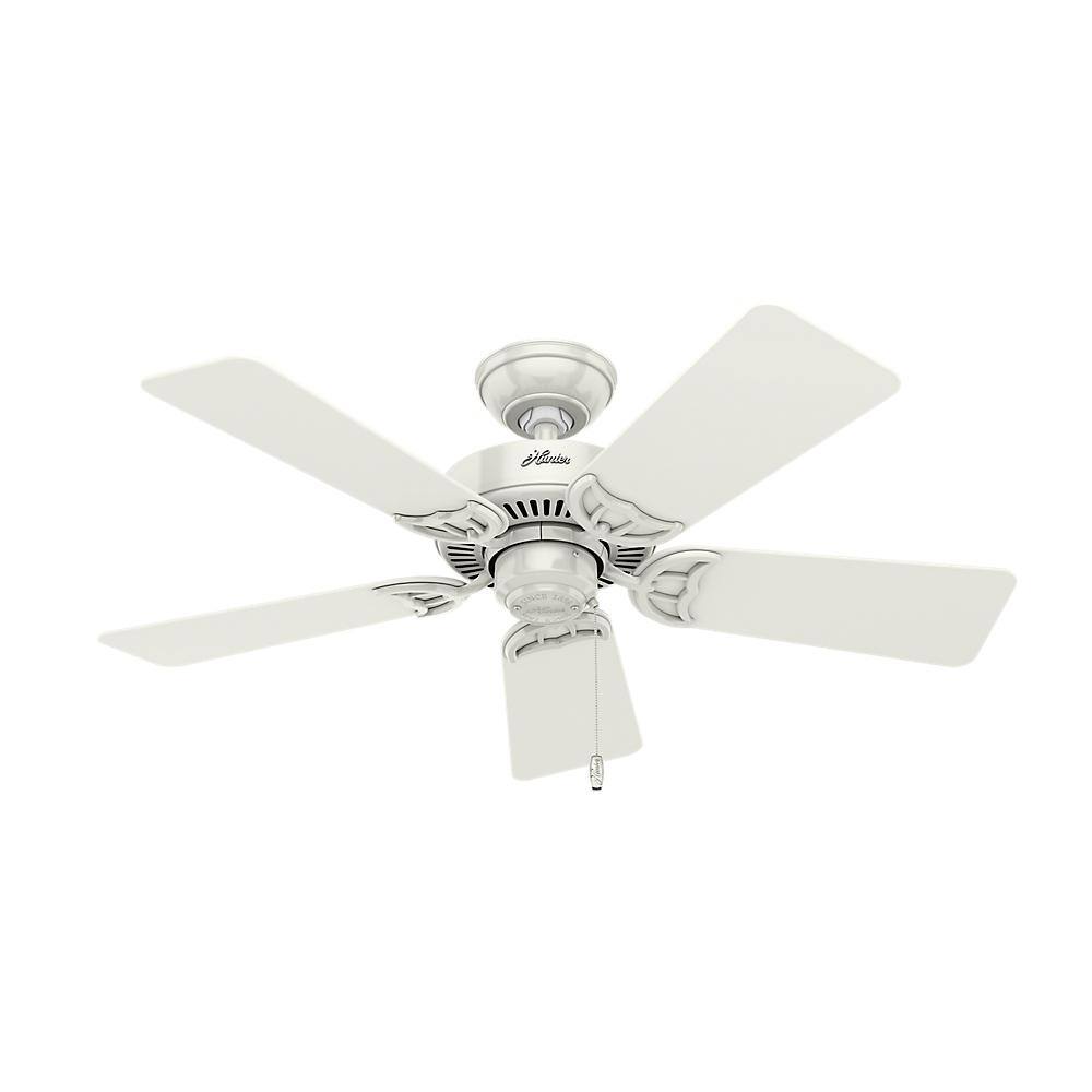 WhisperWind Classic 42" Ceiling Fan with White Oak Blades and Lighting