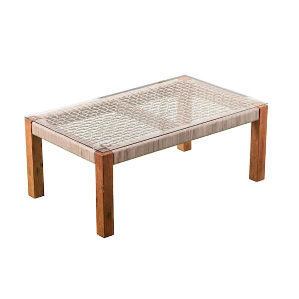 Southern Enterprises Beringer Oiled Acacia Wood Outdoor Coffee Table