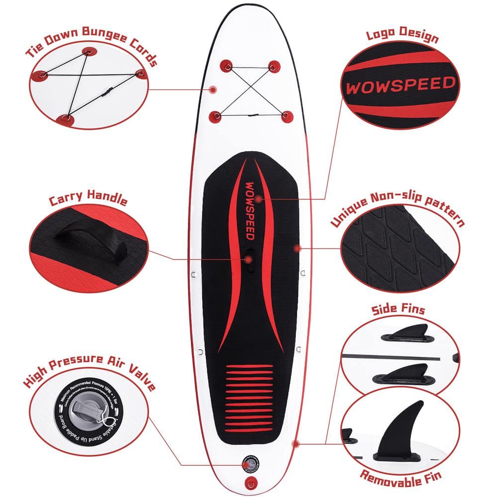 10.5 ft. PVC Inflatable Stand-Up Air Slurry Board Water Surfing Skateboard