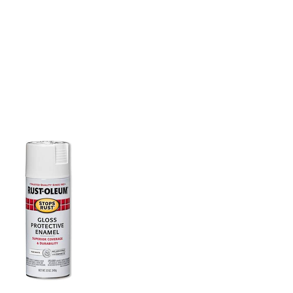 Vlucht beginnen bladzijde Rust-Oleum Stops Rust 12 oz. Protective Enamel Gloss Pure White Spray Paint  (6-Pack) 250702 - The Home Depot
