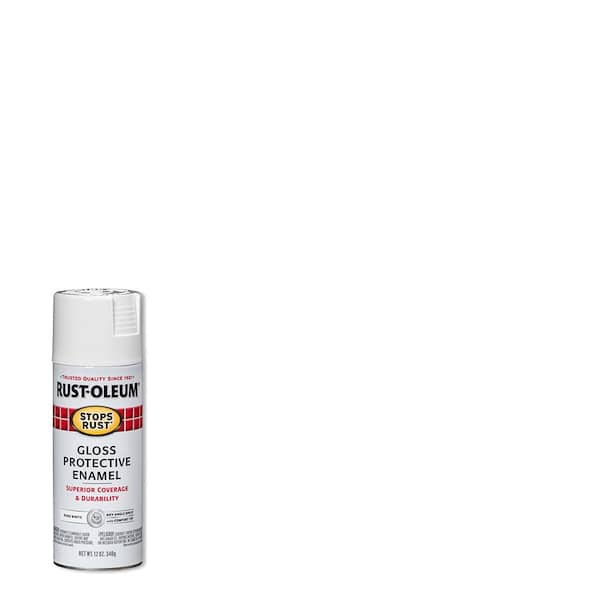 Rust-Oleum Stops Rust 12 oz. Protective Enamel Gloss Pure White Spray Paint (6-Pack)