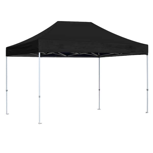 Terracemaster Commercial 8 ft. x 12 ft. Black Pop Up Canopy Tent with Roller Bag