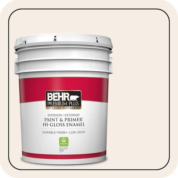 BEHR PREMIUM PLUS 5 gal. #ECC-61-2 Stonewashed Pink Hi-Gloss Enamel Interior/Exterior Paint & Primer