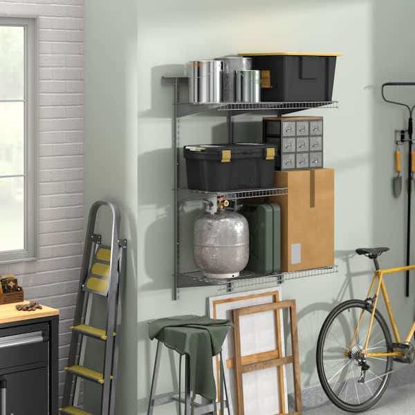 MaxLoad 72 in. L x 16 in. D Heavy Duty Satin Chrome Wire Closet Shelf