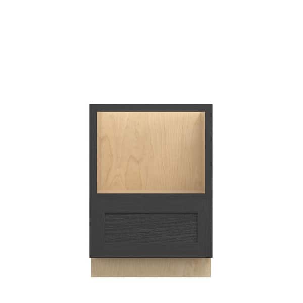 Jamestown Recessed 24 in. W x 34.5 in. H x 24 in. D in Espresso Plywood Assembled Microwave Base Cabinet