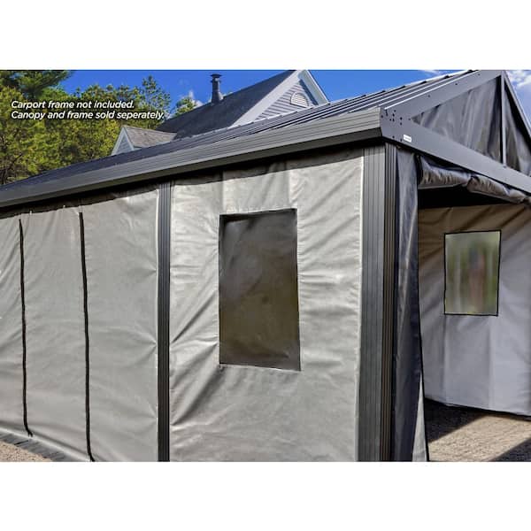 Samara 12 ft. x 20 ft. Dark Grey Enclosure Kit - Carport Not Included