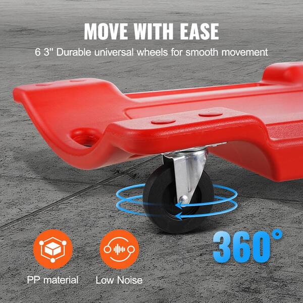 ELAFROS Rolling Tool Creeper With 4 Swivel Casters - 55 Lb Capacity Mechanics Tool Tray With 7 Compartments