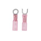22-18 AWG 8-10 Stud Ring Spade Terminal, Red (6-Pack)