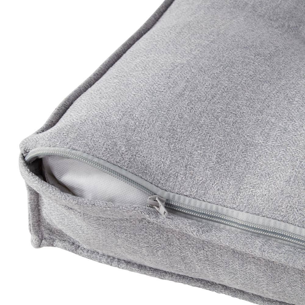 Small Cement Polyester Tufted Dog Bed with Handle
