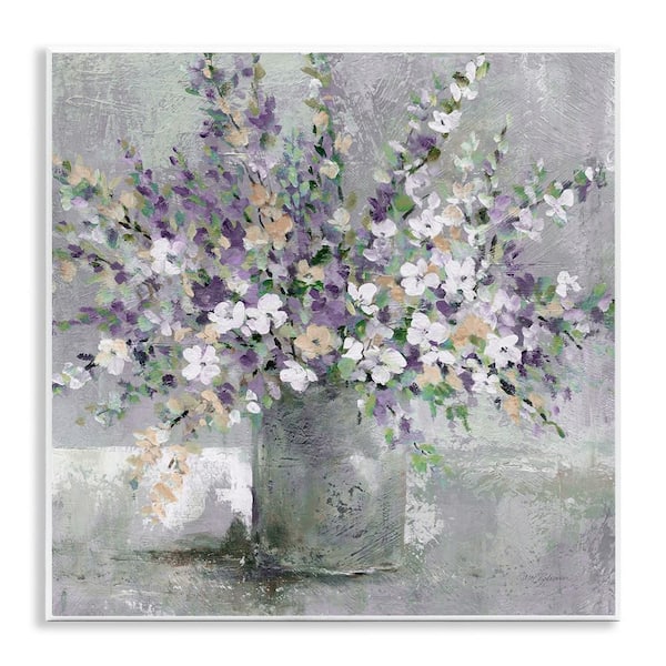 Stupell Industries Blossoming Aster Flower Bouquet by Carol Robinson 1 Piece Unframed Nature Graphic Art Print 12 in. x 12 in.