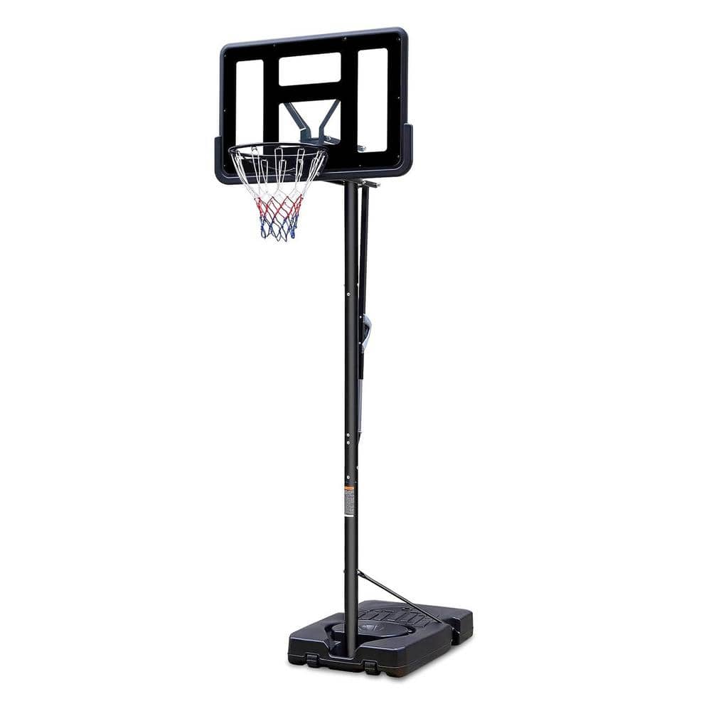44" Black Polycarbonate Portable Basketball Hoop System