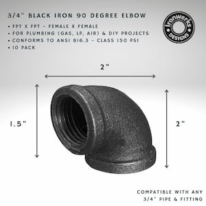3/4 in. Iron 90-Degree Elbow Fitting (10-Pack)