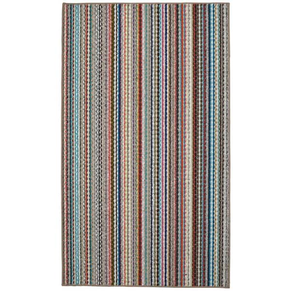 Garland Rug Carnival Stripe Random Multi 7 ft. x 12 ft. Area Rug