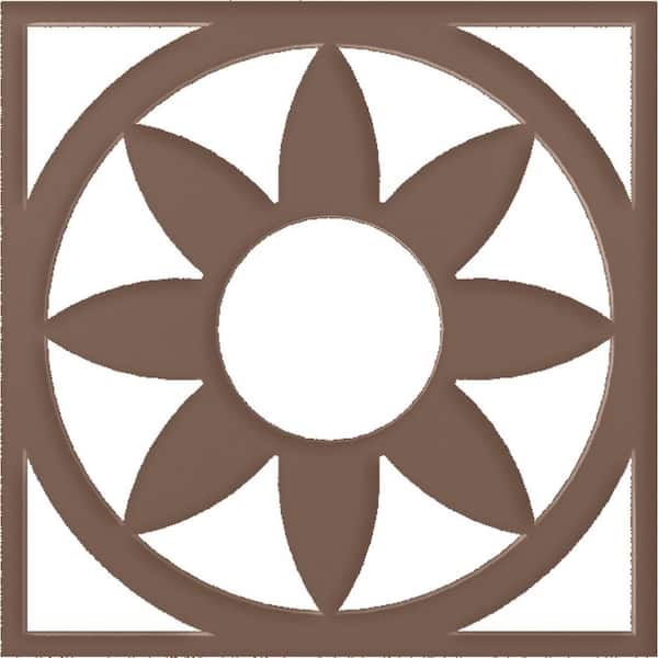 Ekena Millwork 3/4 in. x 22 in. x 22 in. Blume Architectural Grade PVC Peirced Ceiling Medallion