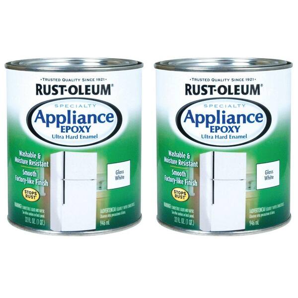 Rust-Oleum Specialty 1 Qt. White Gloss Appliance Epoxy Paint (2-Pack)-DISCONTINUED