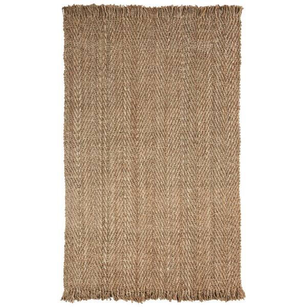 SUPERIOR Bohemian Natural 6 ft. x 9 ft. Braided Jute Indoor Area Rug