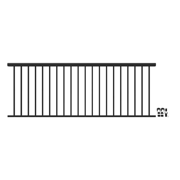8 ft. Matte Black Cambridge Aluminum Railing Top Rail