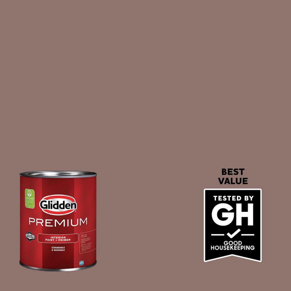 Glidden Premium 1 qt. PPG1016-6 Woodchuck Satin Interior Latex