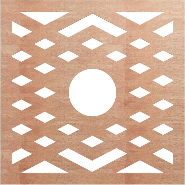 Ekena Millwork 28 in. x 10.75 in. x 0.375 in. Wood Medallion Moulding
