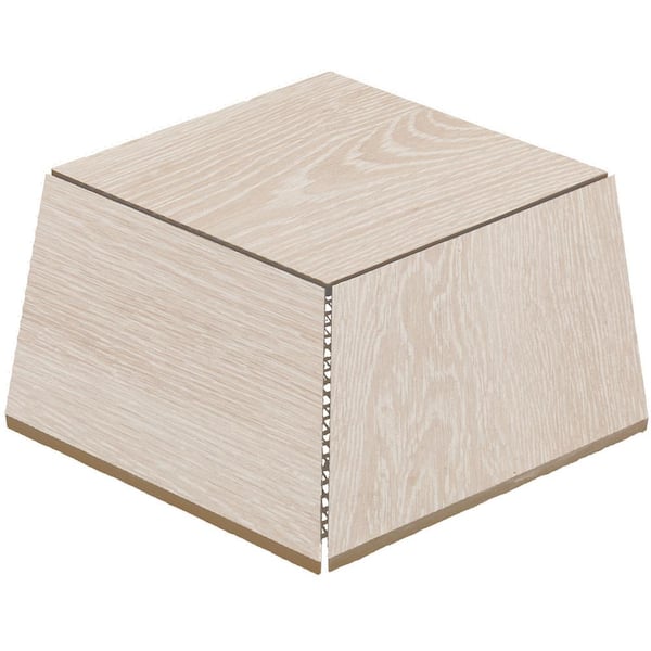 Daltile Emerson Wood Ash White Matte 11-1/2 in. x 11-1/2 in. Glazed Ceramic 3D Cube Mosaic Tile (0.62 sq. ft./Each)
