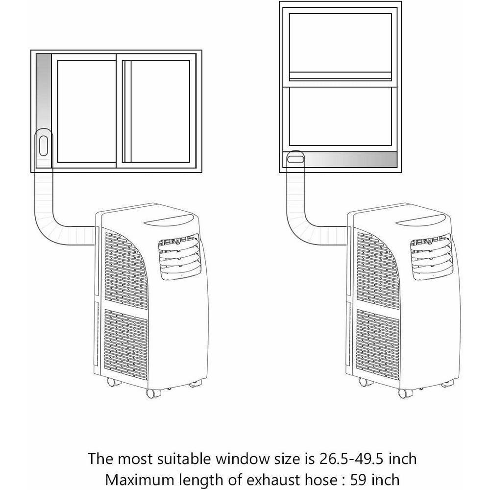 White Portable Air Conditioner with Remote and Sleep Mode