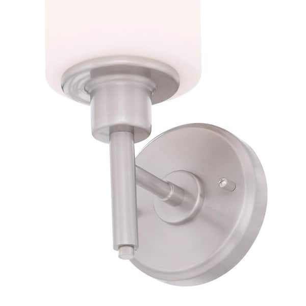 Aubrey 1-Light Satin Nickel Indoor Wall Mount