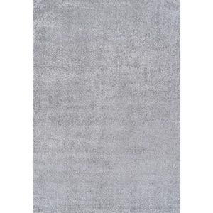 Haze Solid Low-Pile Gray 3 ft. x 5 ft. Area Rug