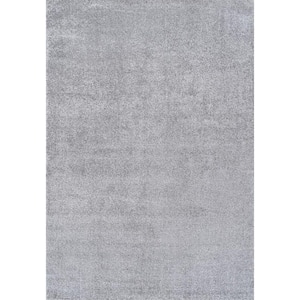 Haze Solid Low-Pile Gray 4 ft. x 6 ft. Area Rug