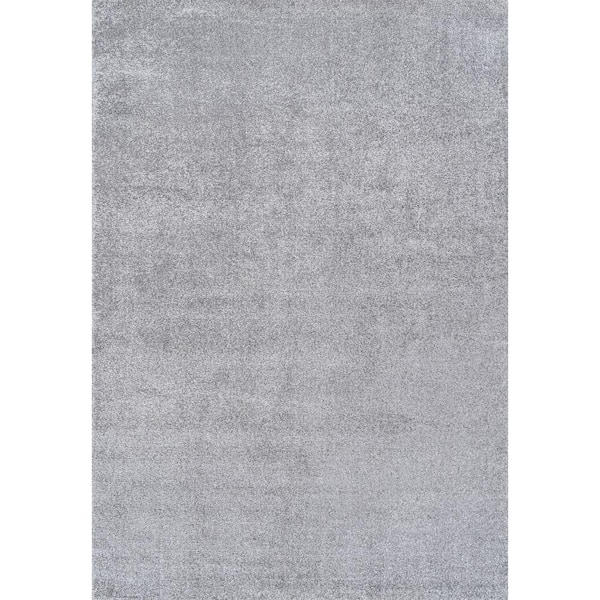 Haze Solid Low-Pile Gray 8 ft. x 10 ft. Area Rug