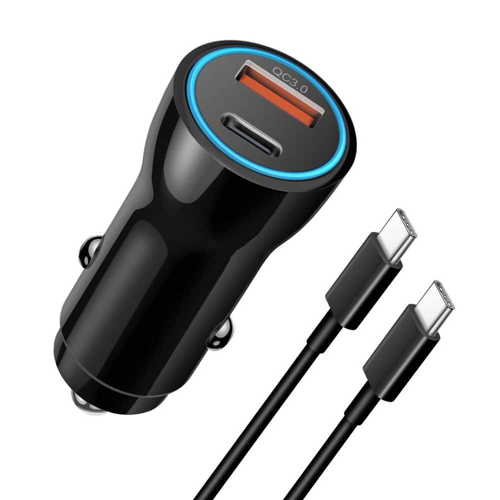 Car Charger USB C Adapter with Dual Port 43W Fast Charging and 3.3 FT USB C to C Cable in Black 1 Pack price history on PriceWatchPro