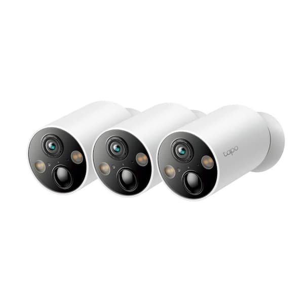 Tapo 2K Indoor/Outdoor Battery Operated Security Camera, AI Detection, Magnetic, Color Night Vision, 2-Way Talk, 3-Pack