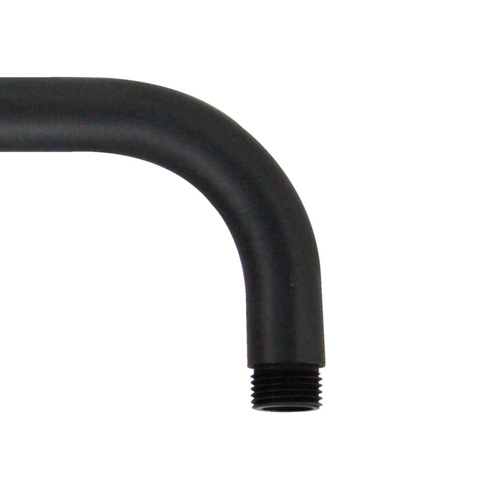 15" Rubbed Bronze Wall Mount Shower Arm with Flange