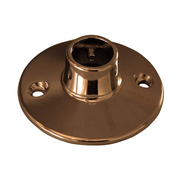 Barclay Products 0.75 in. Round Flange for 4150 Rod in Polished Brass
