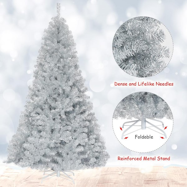 Silver Christmas Tree Tinsel -  UK