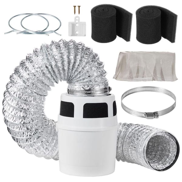 3-in-1 Indoor Dryer Vent Kit, 4 in. 5 ft. Hose for Apartments and RVs