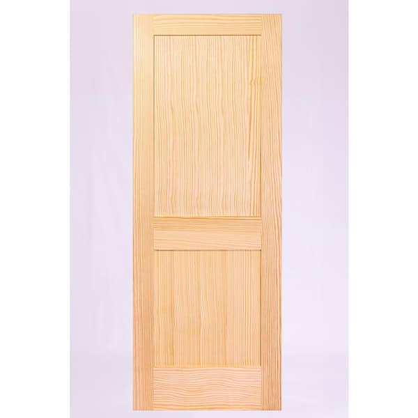 28 in. x 79.92 in. 2 Panel Shaker Unfinished Wood Vertical Grain Interior Door Slab