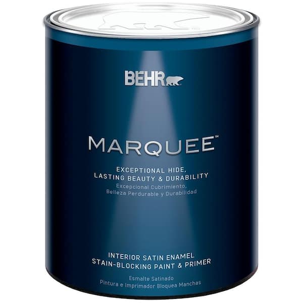 BEHR MARQUEE 1 qt. Medium Tint Base Satin Enamel Interior Paint & Primer
